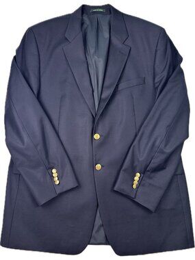 Ralph Lauren Men’s Wool Navy Blue Blazer Gold Buttons Sport Coat 46L XL Canada